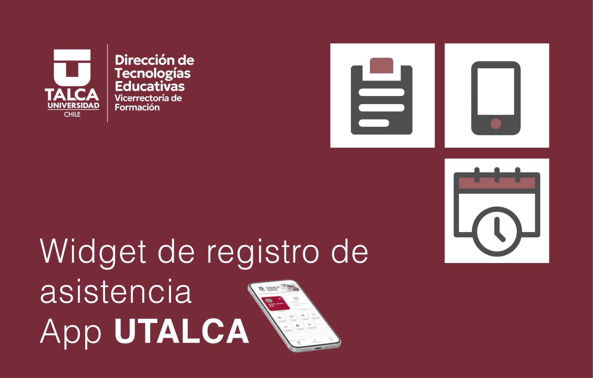 APPTUI: Widget de registro de asistencia