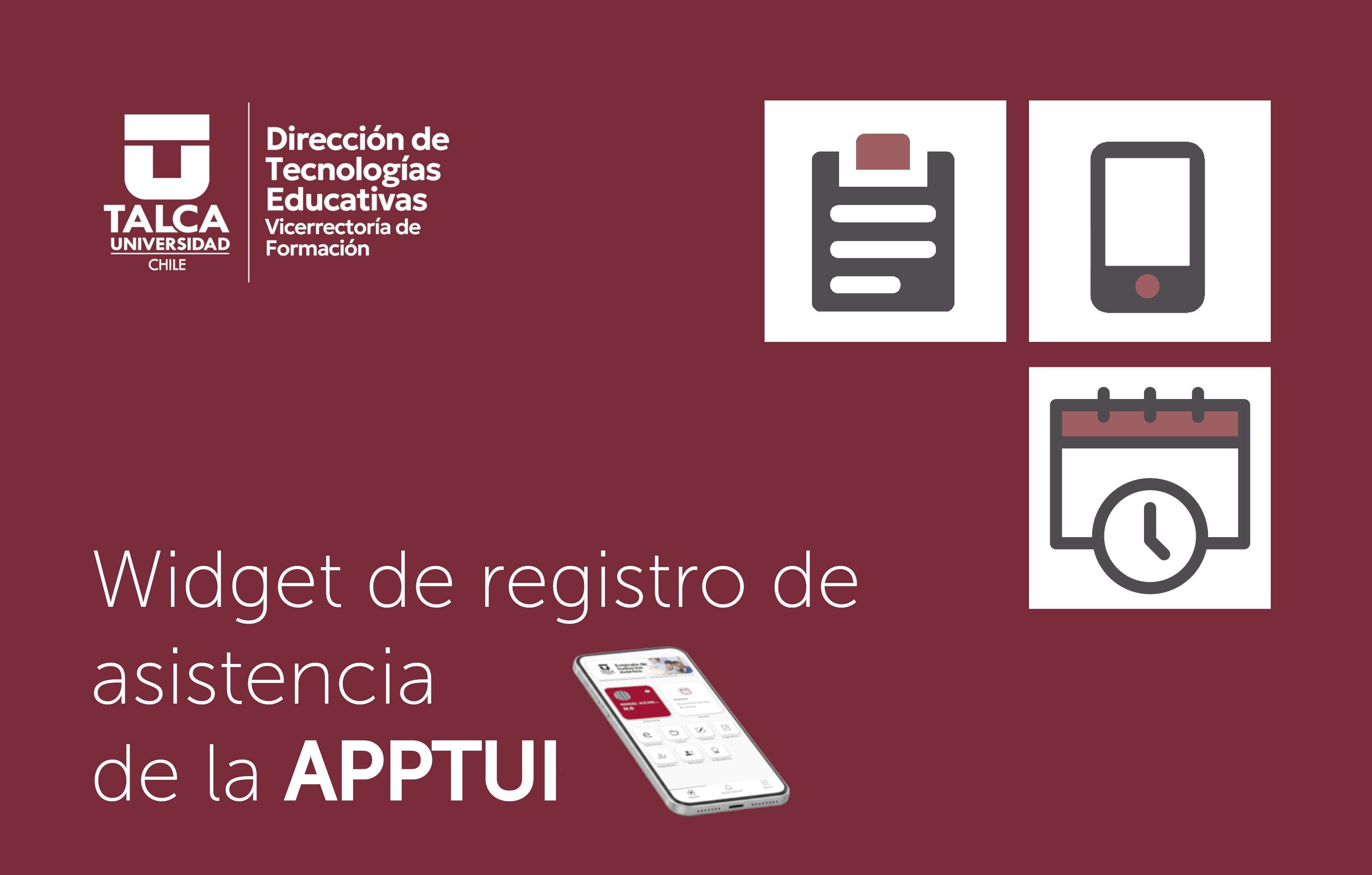 APPTUI: Widget de registro de asistencia